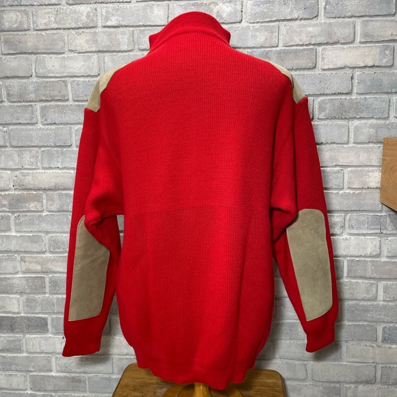 Vintage 80s Monod Sports - Half Zip Anorak Pocket - Wool Blend Sweater - Size L - Picture 7 of 11